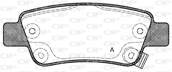 OPEN PARTS Комплект тормозных колодок, дисковый тормоз BPA1290.02